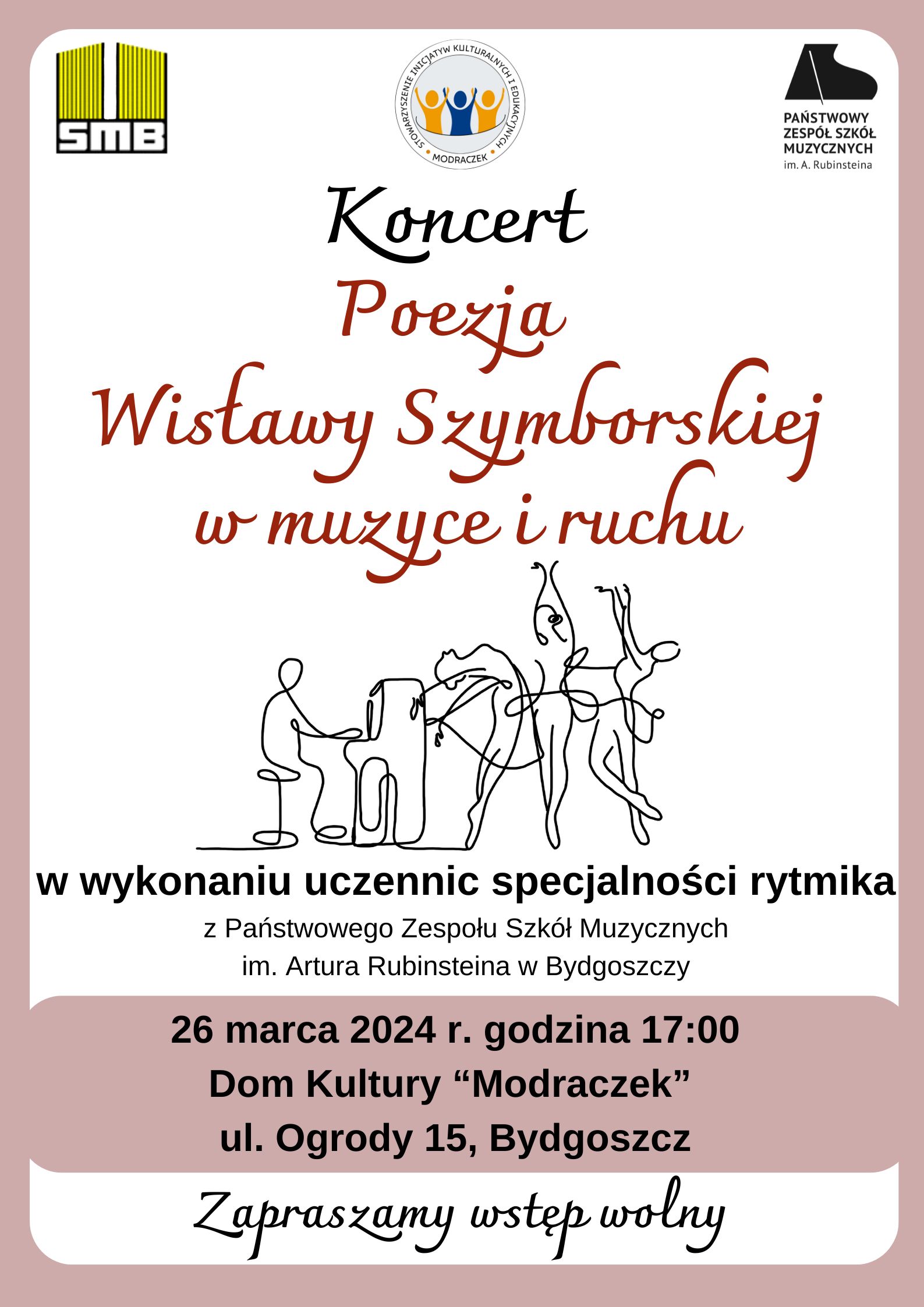 Koncert Poezja Wisławy Szymborskiej w muzyce i ruchu